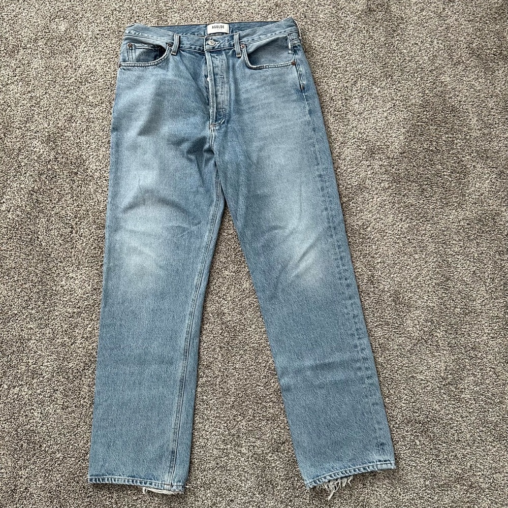 Agolde 90’s Pinch Waist High Rise Straight Jeans - Button Fly - Size 30